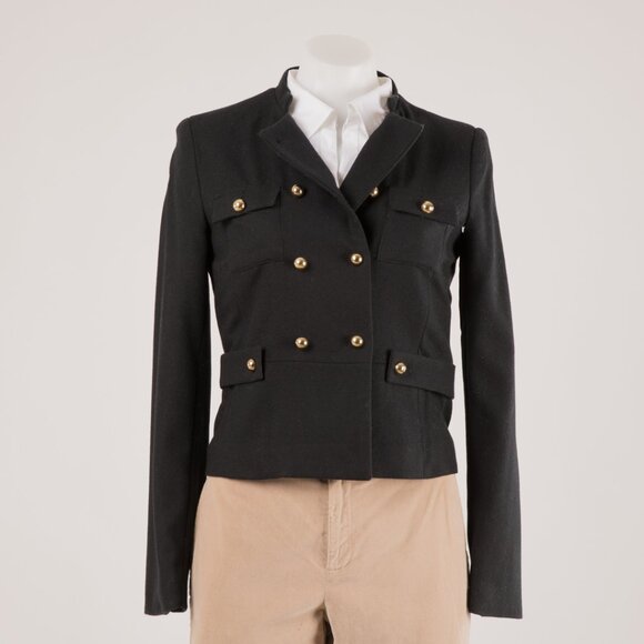 H&M Jackets & Blazers - H&M Black Wool Military Button Jacket Size 4